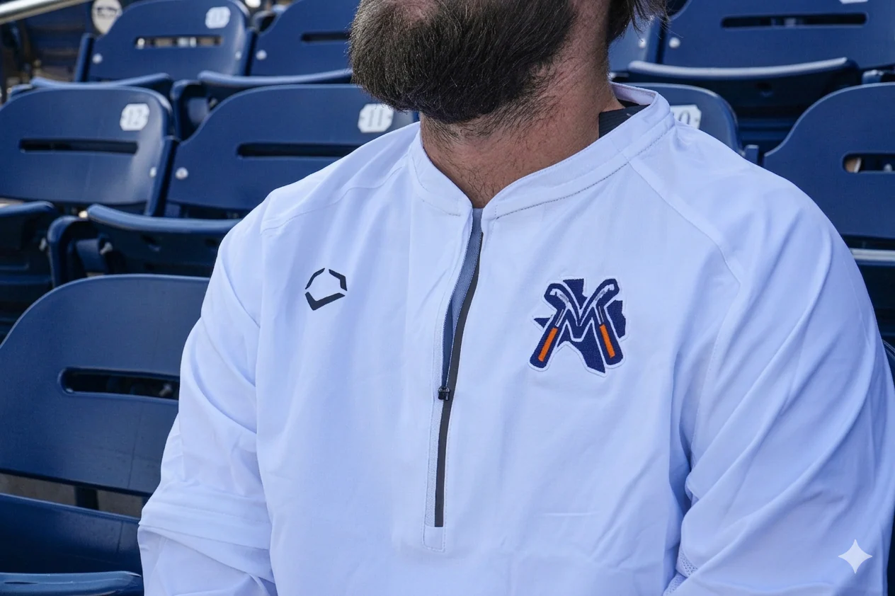 Midland RockHounds EvoShield White Detachable Long Sleeve BP Jacket - Image 3