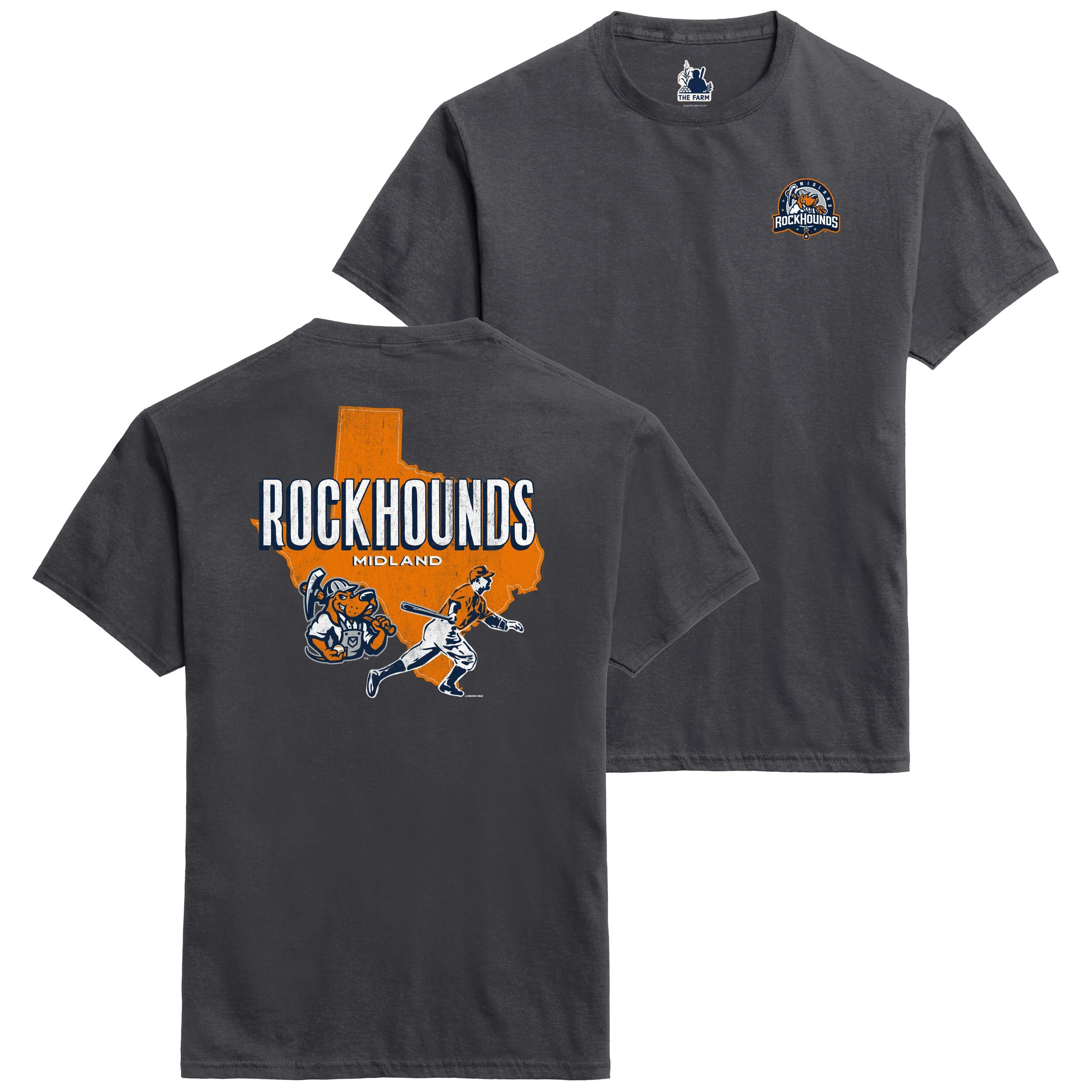 Midland RockHounds L2 Charcoal Lead Runner Tee