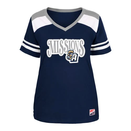 Missions Ladies VNeck Throwback T