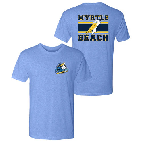 Myrtle Beach Pelicans 108 Stitches Blue Frost Havoc Tee