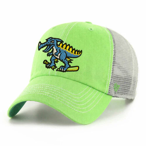 Myrtle Beach Pelicans Lime Pelisaurus Rex Adjustable Trawler Cap