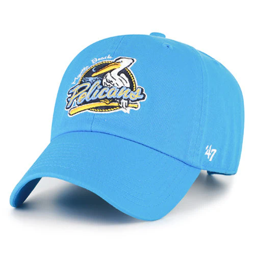 Myrtle Beach Pelicans 47 Brand Glacier Blue Primary Adjustable Clean Up Cap