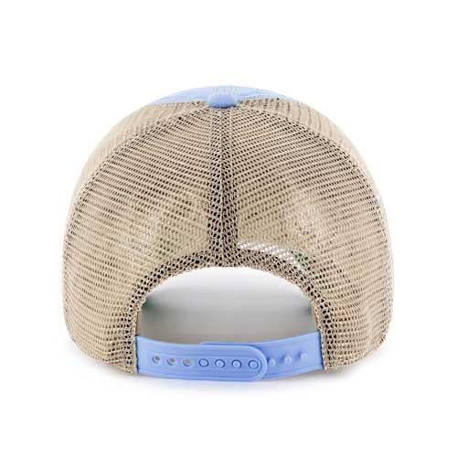 Myrtle Beach Pelicans 47 Brand Periwinkle Blue and Khaki Game Adjustable Trawler Cap - Image 2