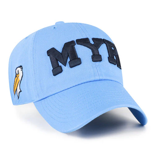 Myrtle Beach Pelicans 47 Brand Periwinkle Blue Alternate Sure Shot Clean Up Adjustable Cap - Image 2