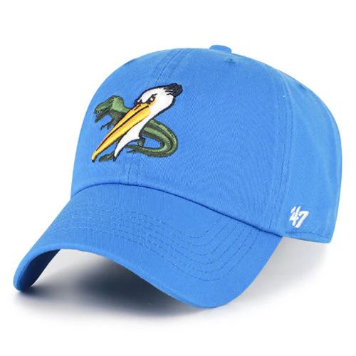 Myrtle Beach Pelicans 47 Brand Youth Carolina Blue Critter Clean Up Adjustable Cap