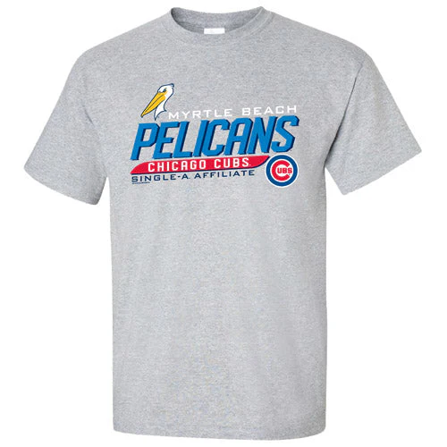 Myrtle Beach Pelicans Bimm Ridder Chicago Cubs Sport Gray Blackhawk Affiliate Tee