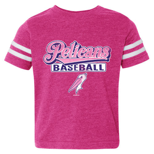 Myrtle Beach Pelicans Bimm Ridder Toddler Vintage Hot Pink Cooldown Sporty Tee