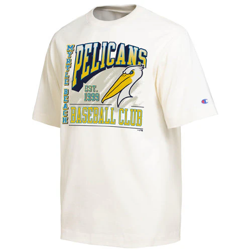 Myrtle Beach Pelicans Champion Chalk White Tradition Heavyweight Tee