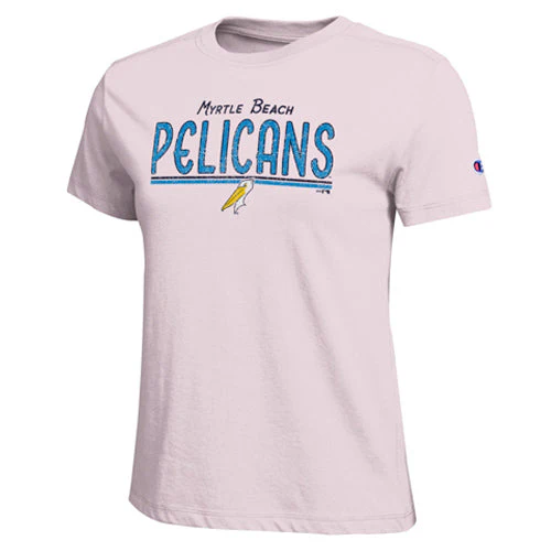 Myrtle Beach Pelicans Champion Ladies Lilac Pink Short Sleeve Core Tee
