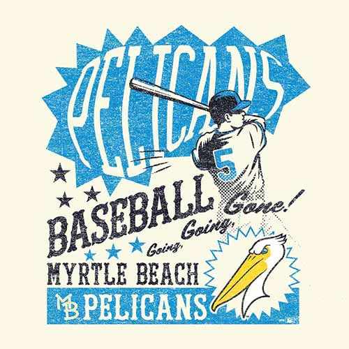 Myrtle Beach Pelicans Comfort Wash Parchment Gameday Tee - Image 2