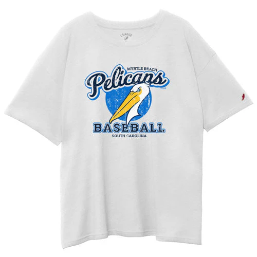 Myrtle Beach Pelicans League Ladies Heather Canvas Alternate Oversized Tee