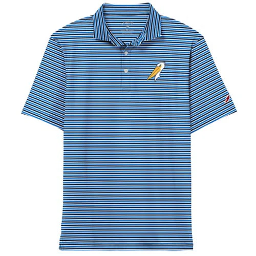 Myrtle Beach Pelicans League Navy/Light Blue Alternate Striped Saturdays Polo