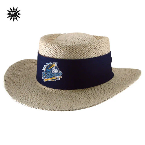 Myrtle Beach Pelicans LogoFit Birch Primary Tournament Gambler Hat with Navy Band