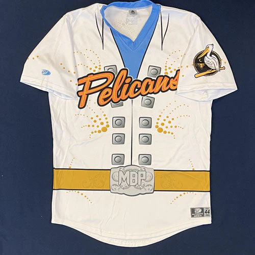 Myrtle Beach Pelicans OT Sports 2018 Rhinestone Jumpsuit Specialty Jersey