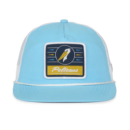 Myrtle Beach Pelicans Outdoor Cap Light Blue Alternate Boomer Snapback Cap - Image 2