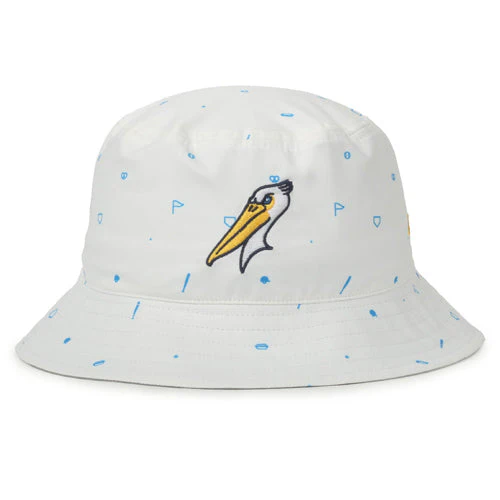 Myrtle Beach Pelicans Outdoor Cap Toddler White Alternate Field Day Bucket Hat - Image 2