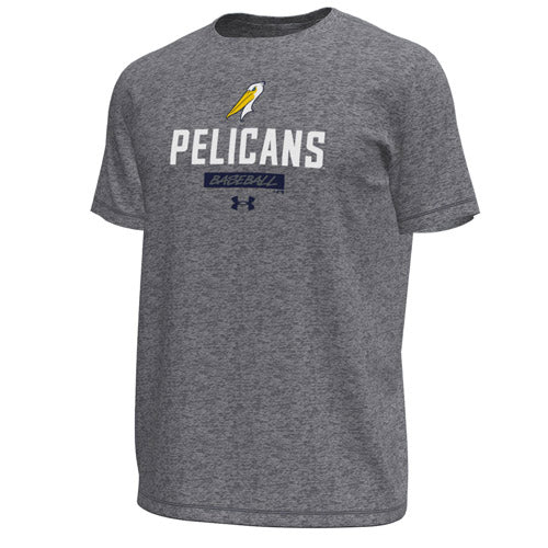 Myrtle Beach Pelicans Under Armour Castle Rock Heather Script Tech Tee