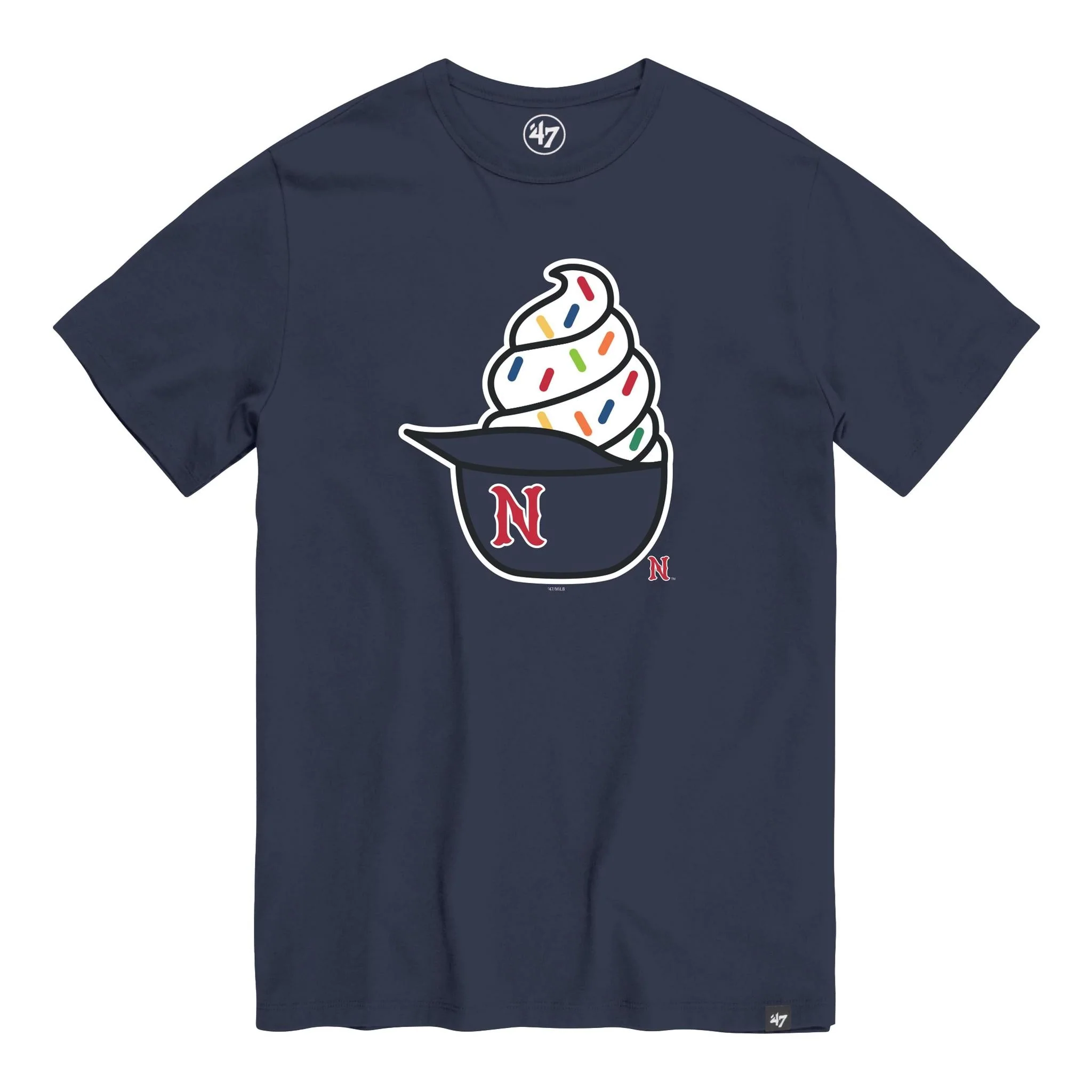 Nashville Sounds '47 Brand Atlas Blue Ice Cream Helmet Franklin Tee
