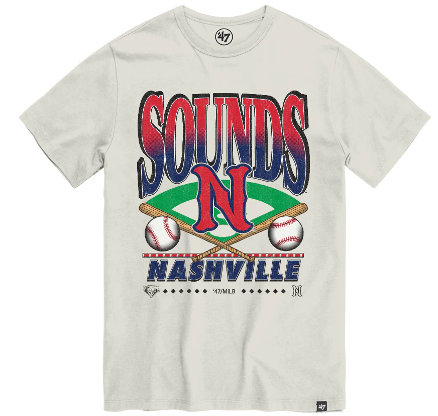Nashville Sounds '47 Brand Dune Straight Shot Two Franklin Tee