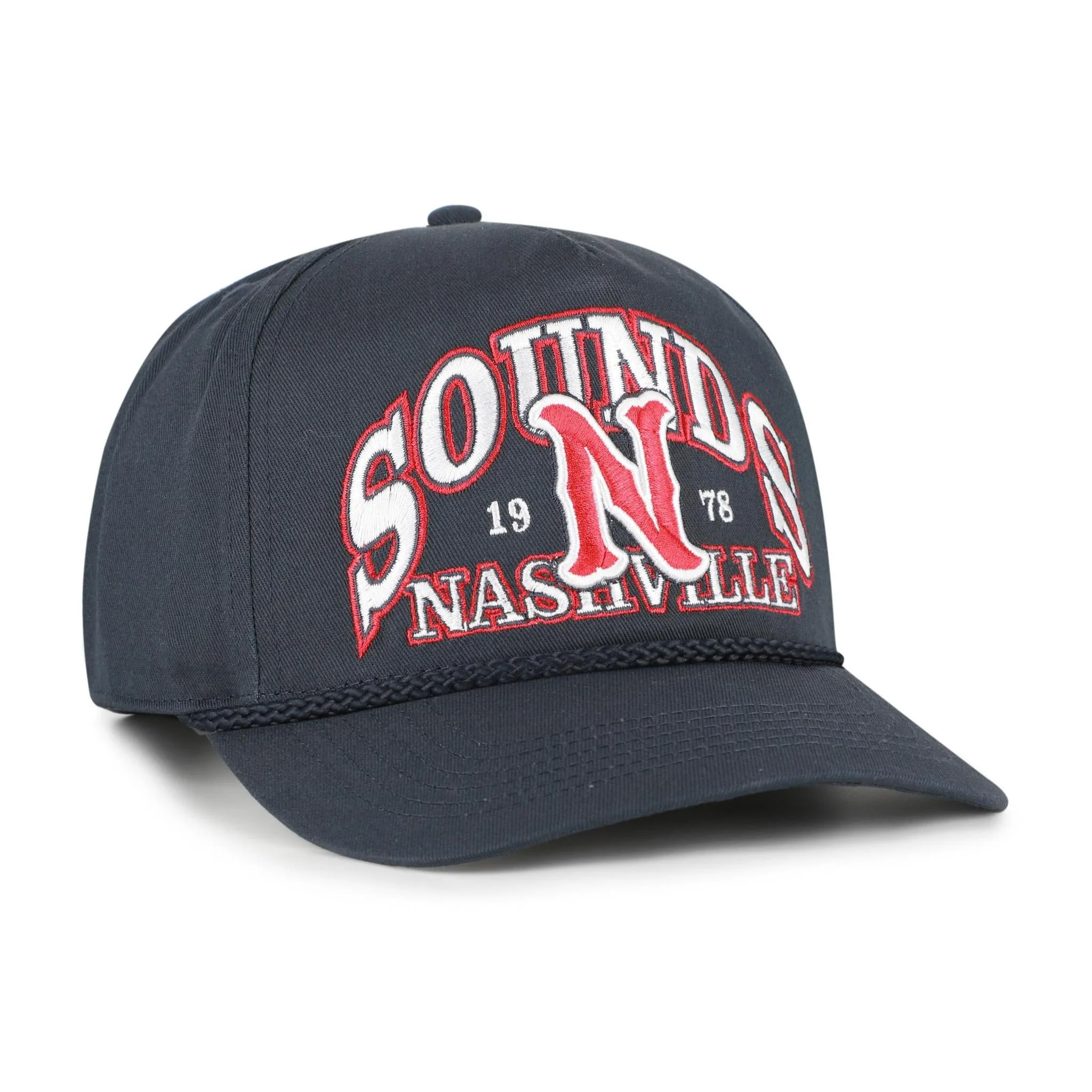 Nashville Sounds '47 Brand Vintage Navy Break Wood Hitch Hat - Image 4