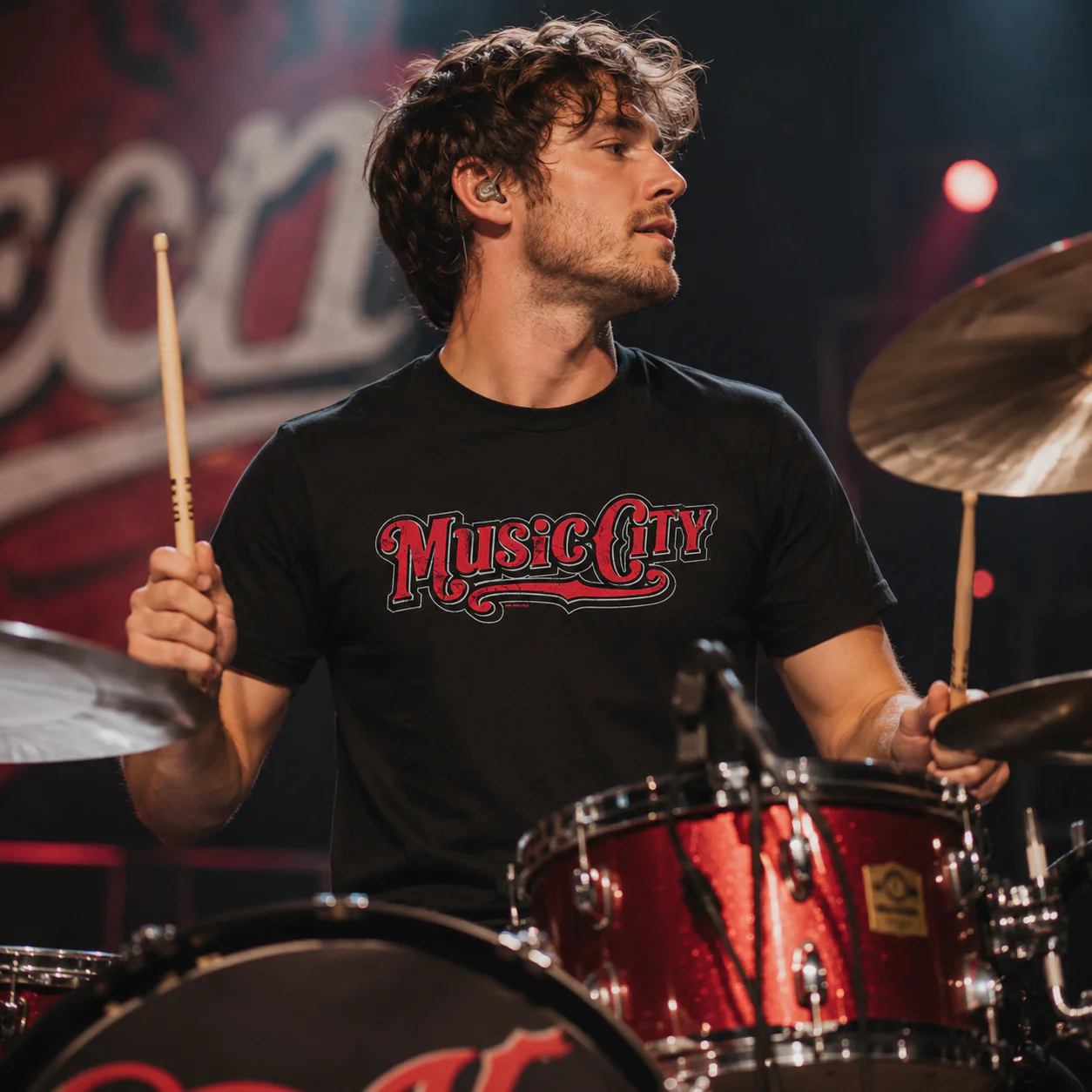 Nashville Sounds Black Heather Tri-blend Music City Tee - Image 2
