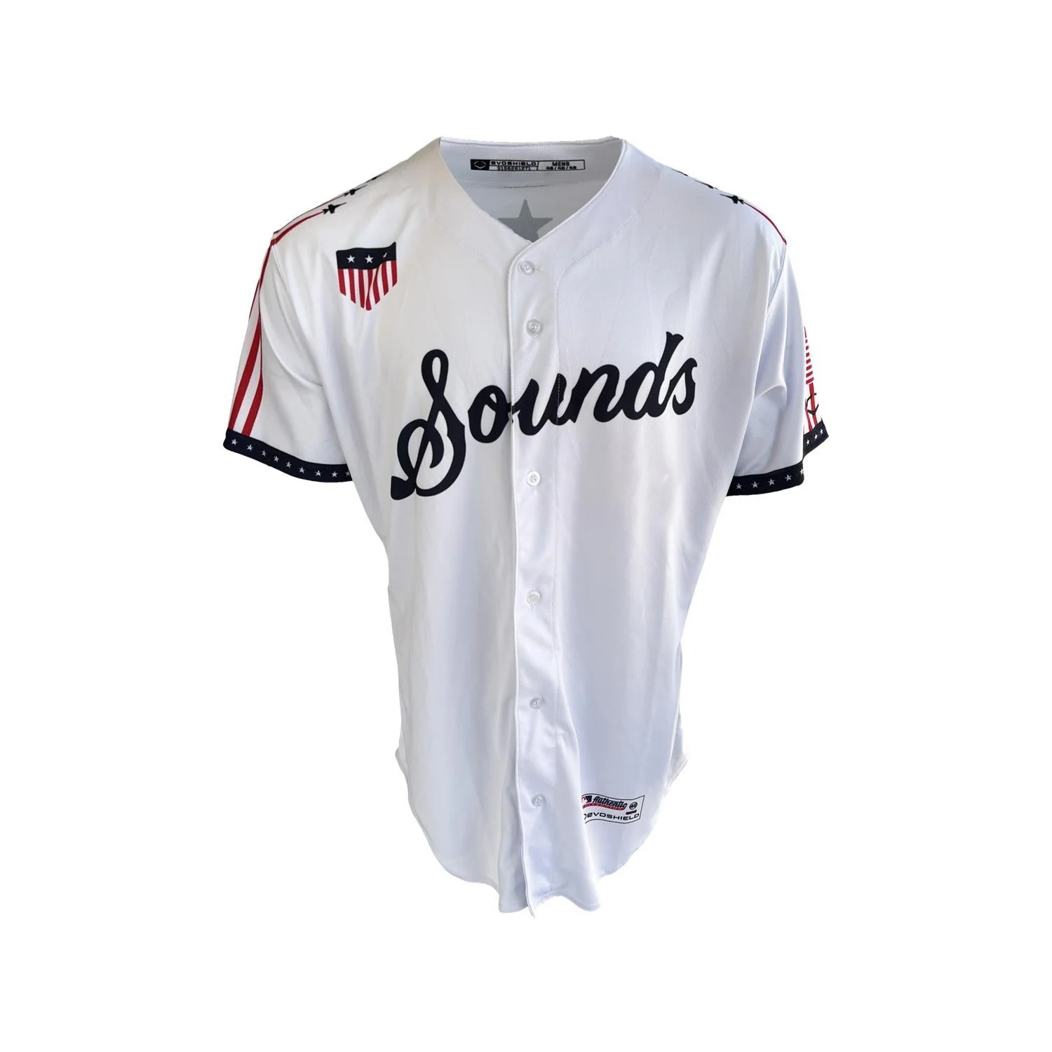 Nashville Sounds EvoShield Youth 2026 July 4th White Authentic Jersey