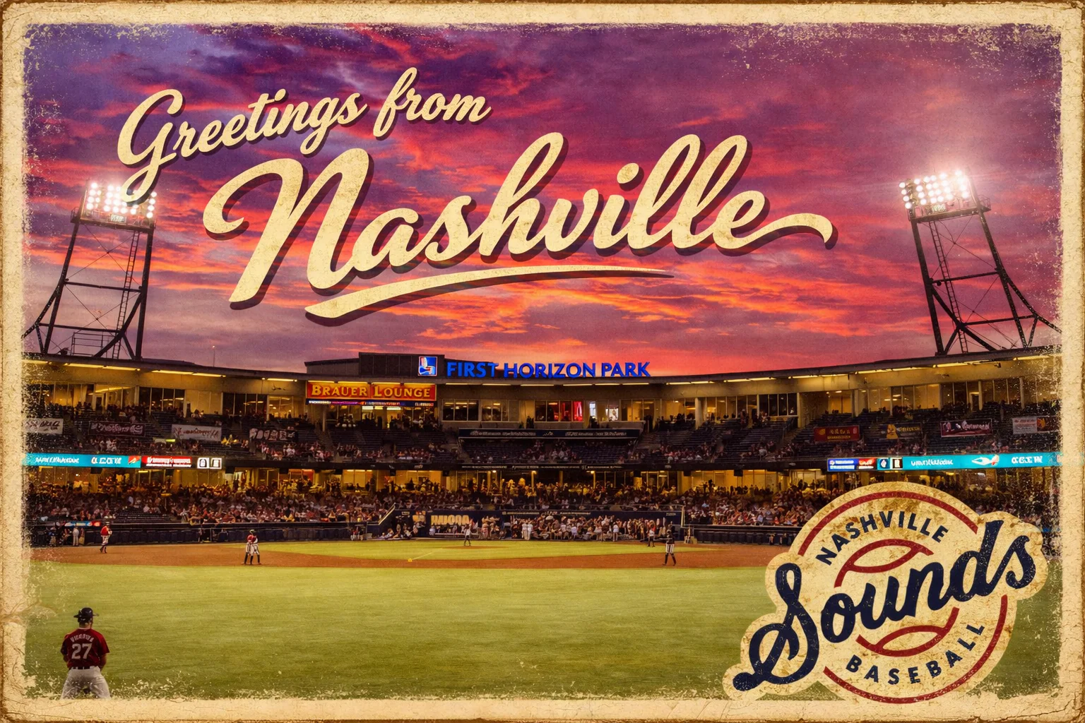 Nashville Sounds Greetings From Nashville Postcard