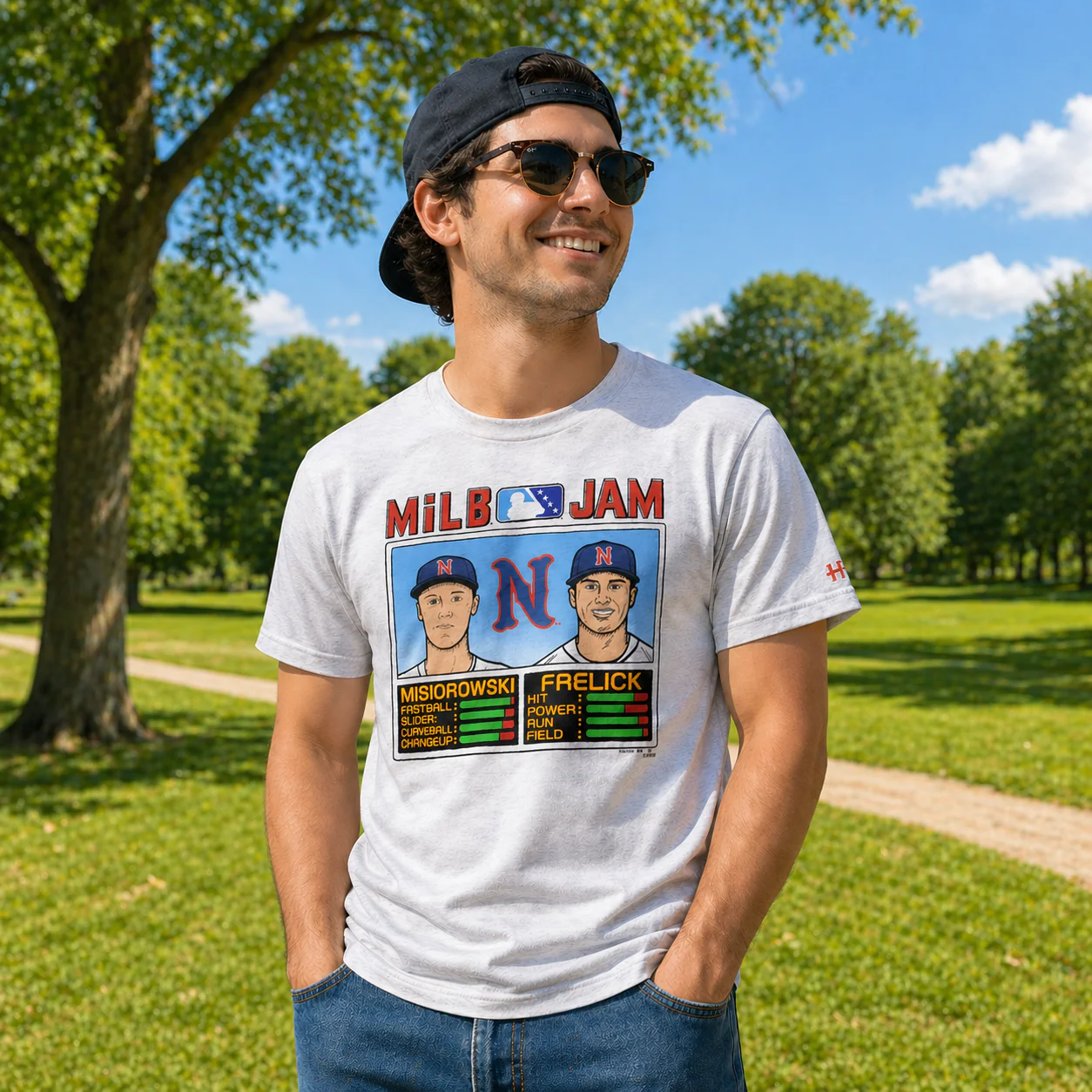Nashville Sounds Homage Ash Misiorowski Frelick MiLB Jam Tee - Image 2