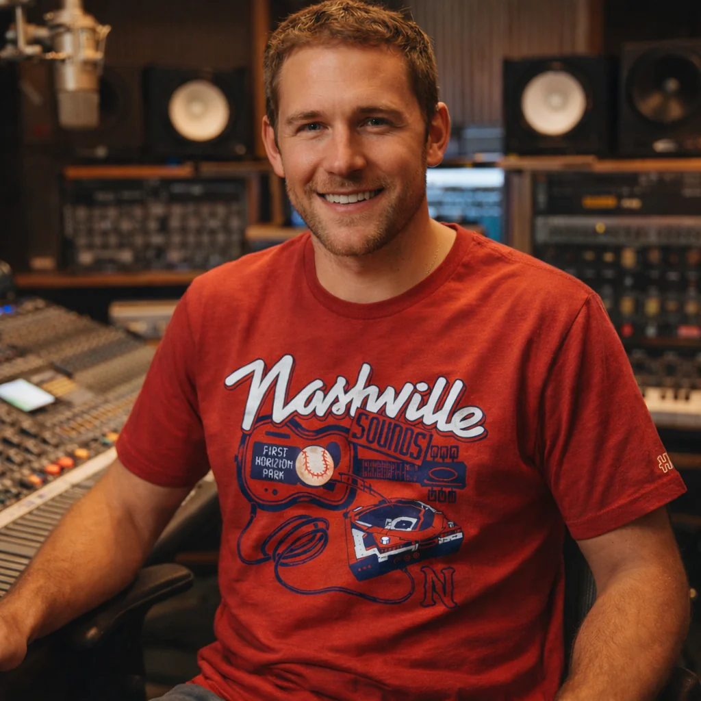 Nashville Sounds Homage Red Guitar FHP Tee - Image 2