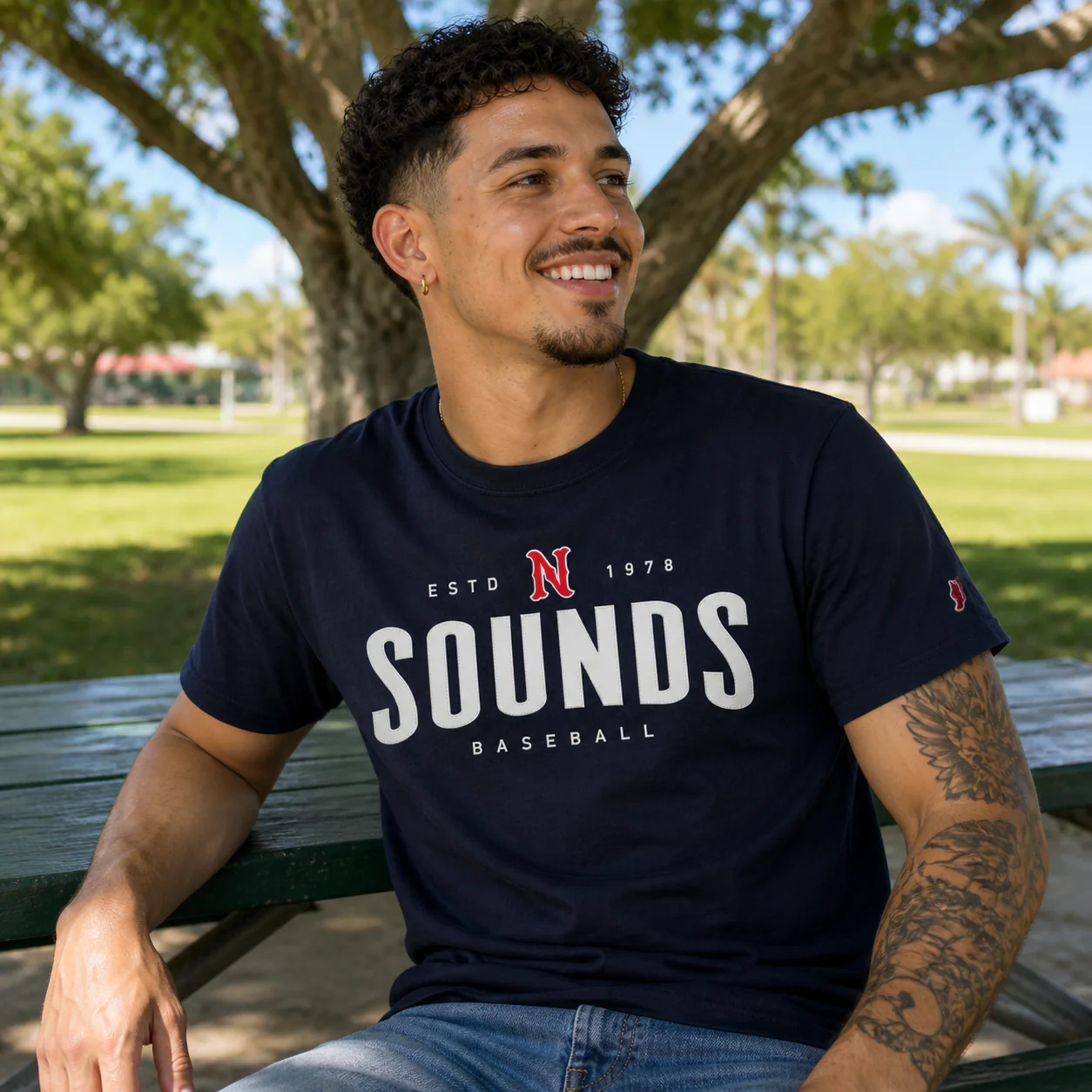 Nashville Sounds League Fall Navy All American Tee - Image 2