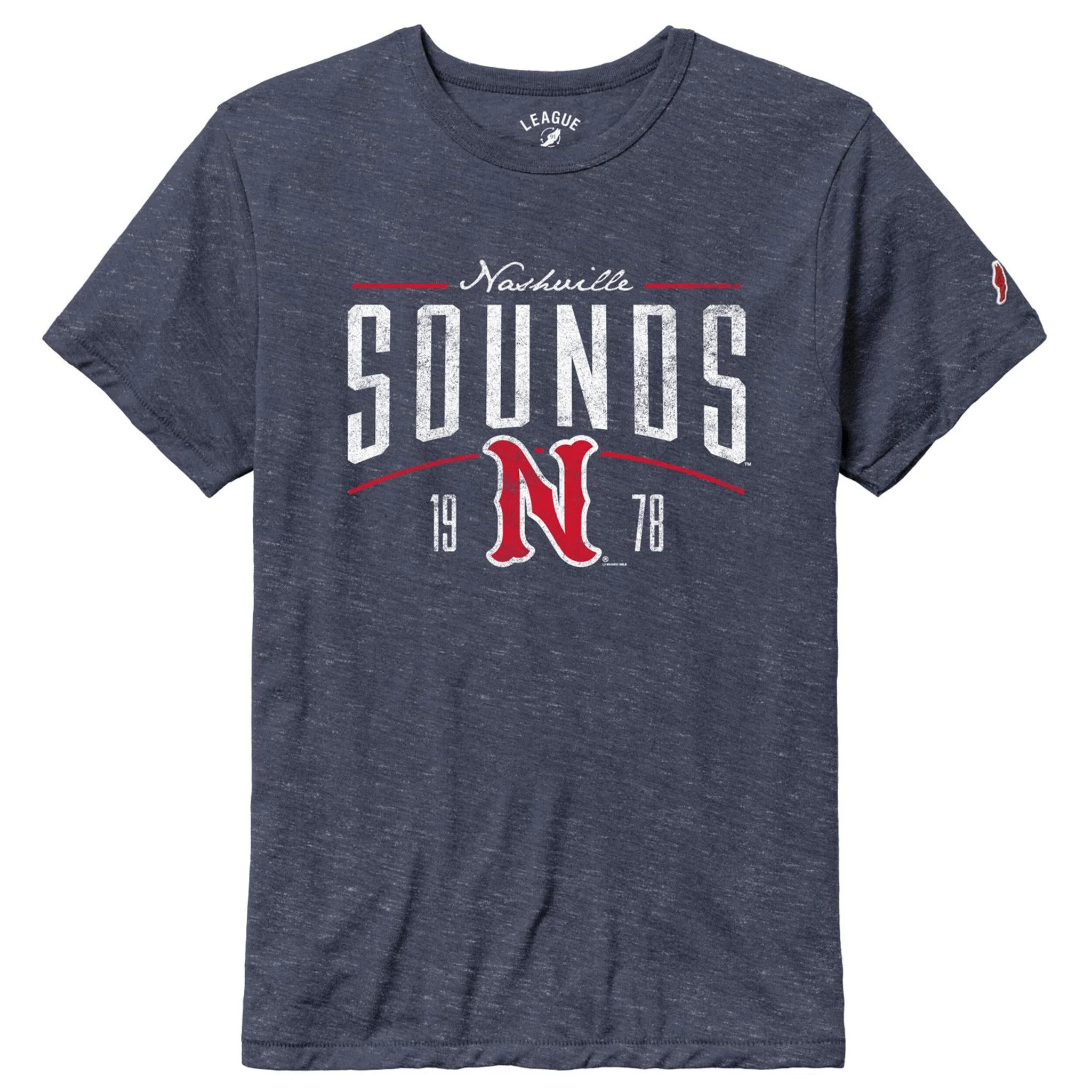 Nashville Sounds League Heather Liberty Navy Victory Falls Tee