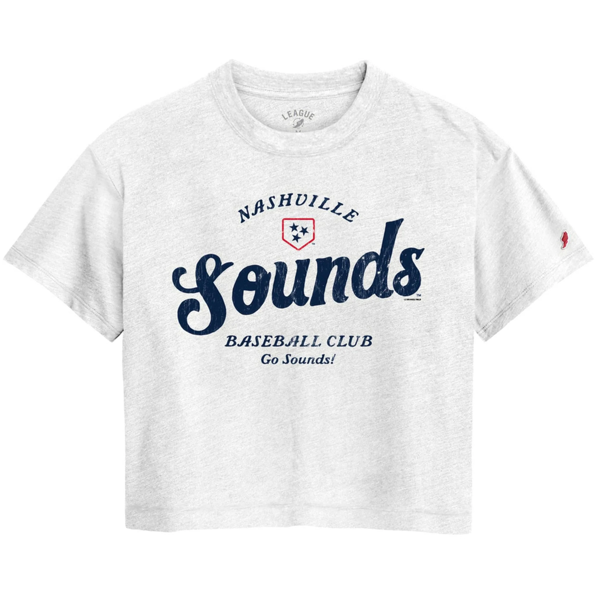 Nashville Sounds League Women's Heather Heather Varsity White Intramural Midi Tee