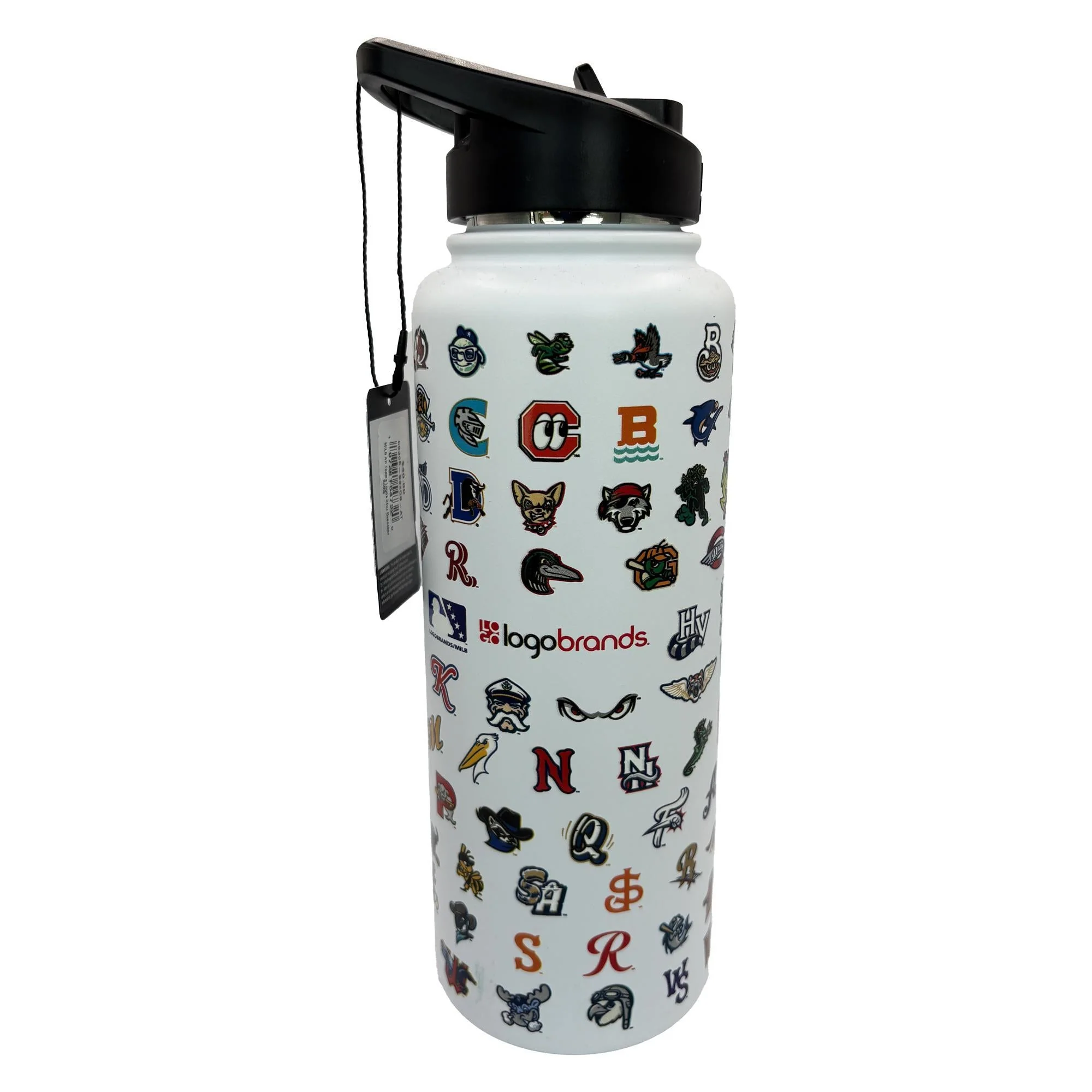 Nashville Sounds Logo Brands 34oz White MiLB Logo Quencher Bottle - Image 3
