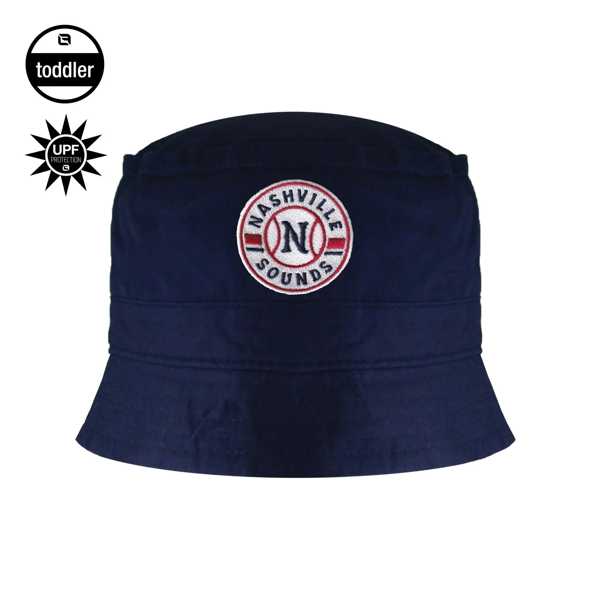 Nashville Sounds Logo Fit Youth Navy Elroy Primary Logo Bucket Hat