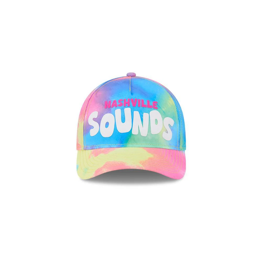 Nashville Sounds New Era Youth 9FORTY M-Crown Tie Dye Hat - Image 4