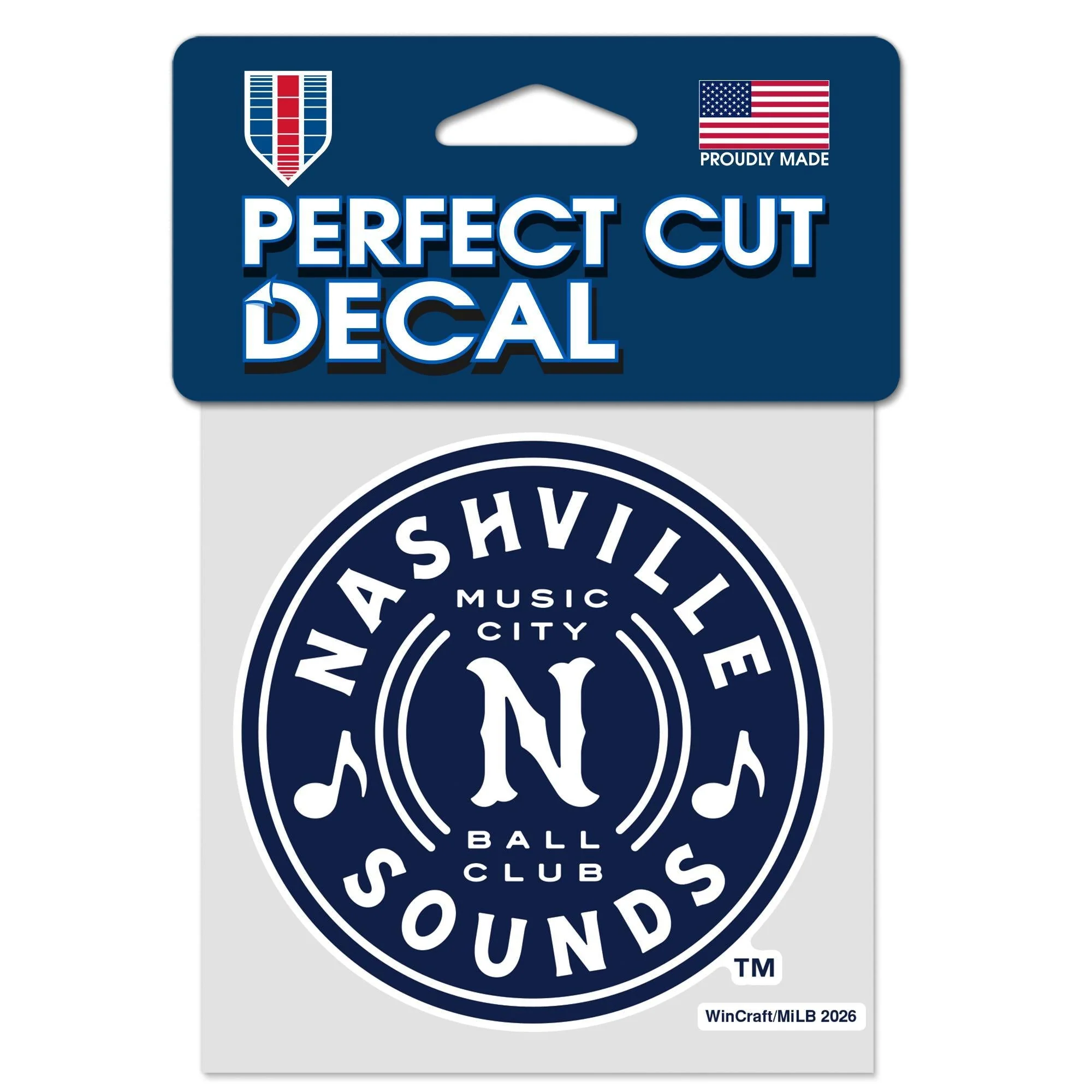 Nashville Sounds Secondary Logo 4x4 Perfect Cut Decal