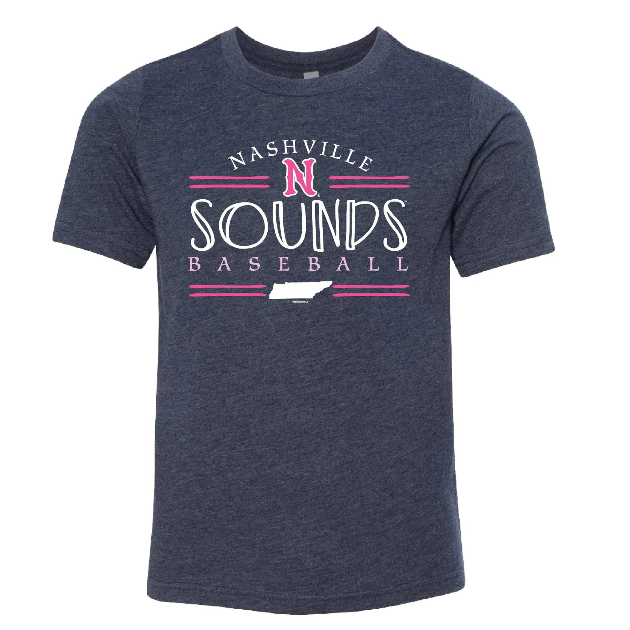 Nashville Sounds Toddler Vintage True Navy Handdrawn Tee