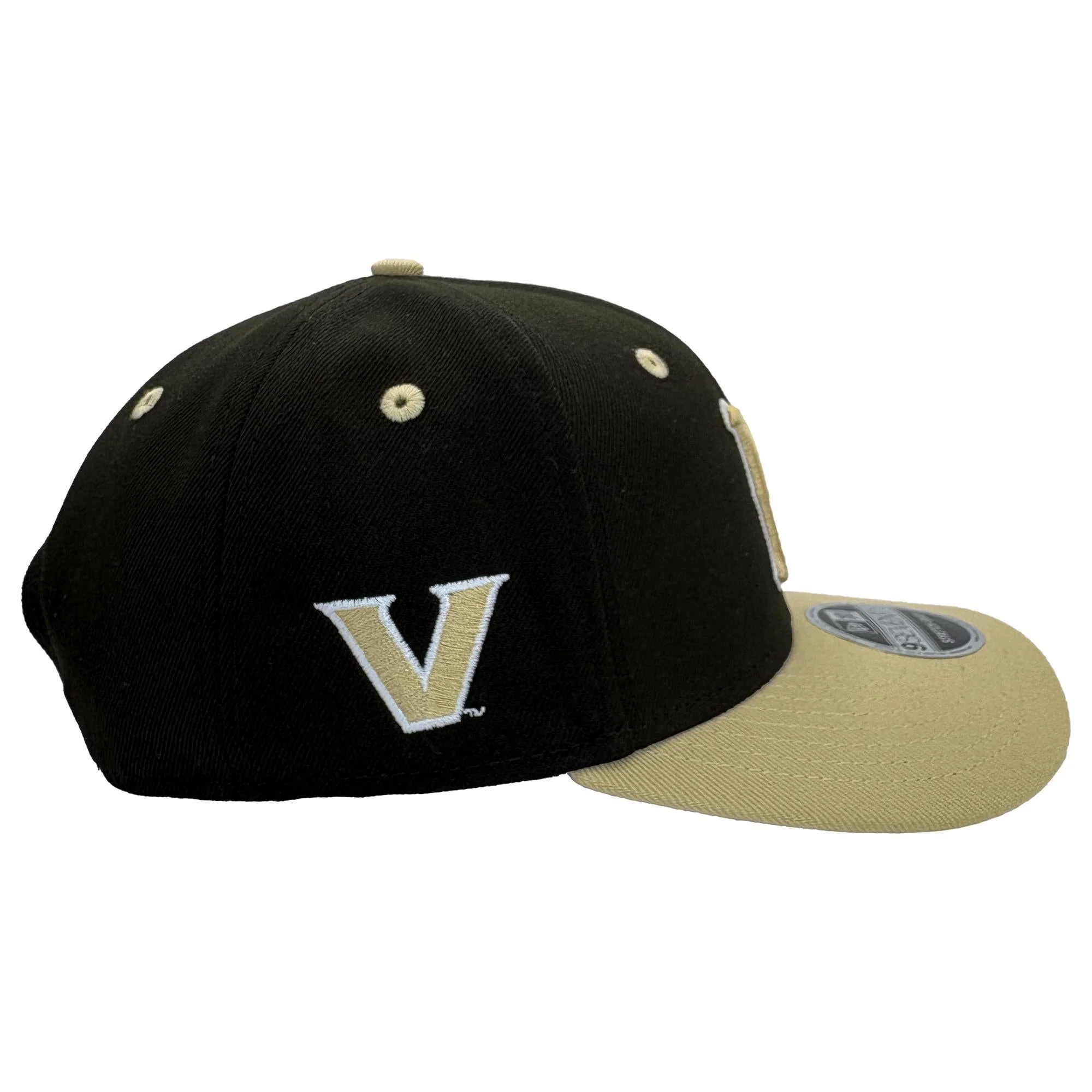 Nashville Sounds x Vanderbilt University New Era 9SEVENTY Black Vegas Gold Adjustable Hat - Image 2