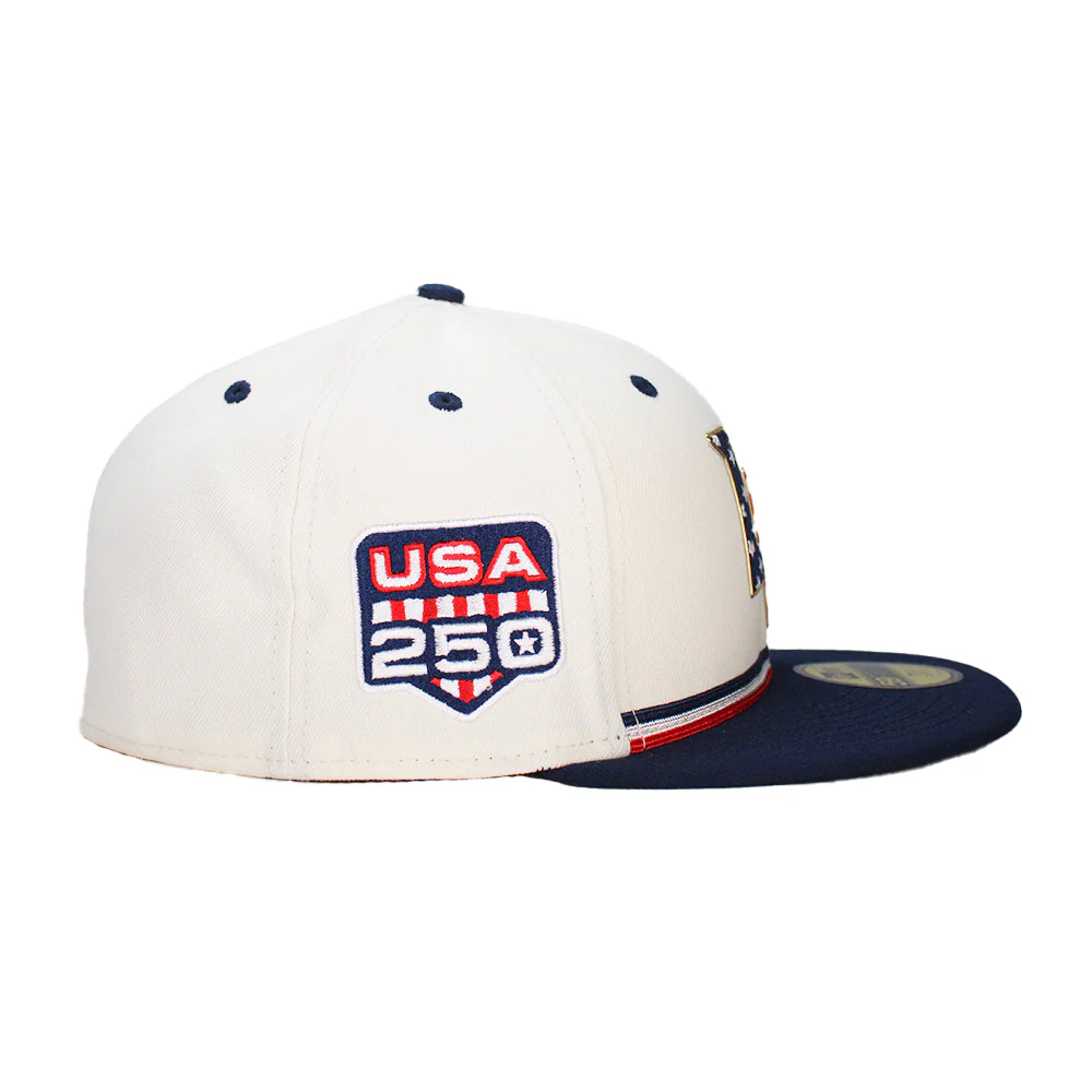 New Era 2026 On-Field 4th of July LV White/Navy 59FIFTY Fitted Hat - Image 3