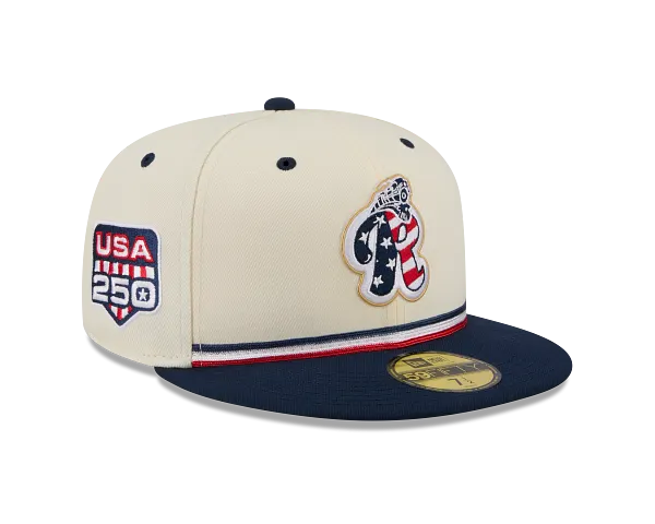 New Era 59Fifty 2026 Youth Reading Fightin Phils Stars and Stripes High Profile Fitted Hat