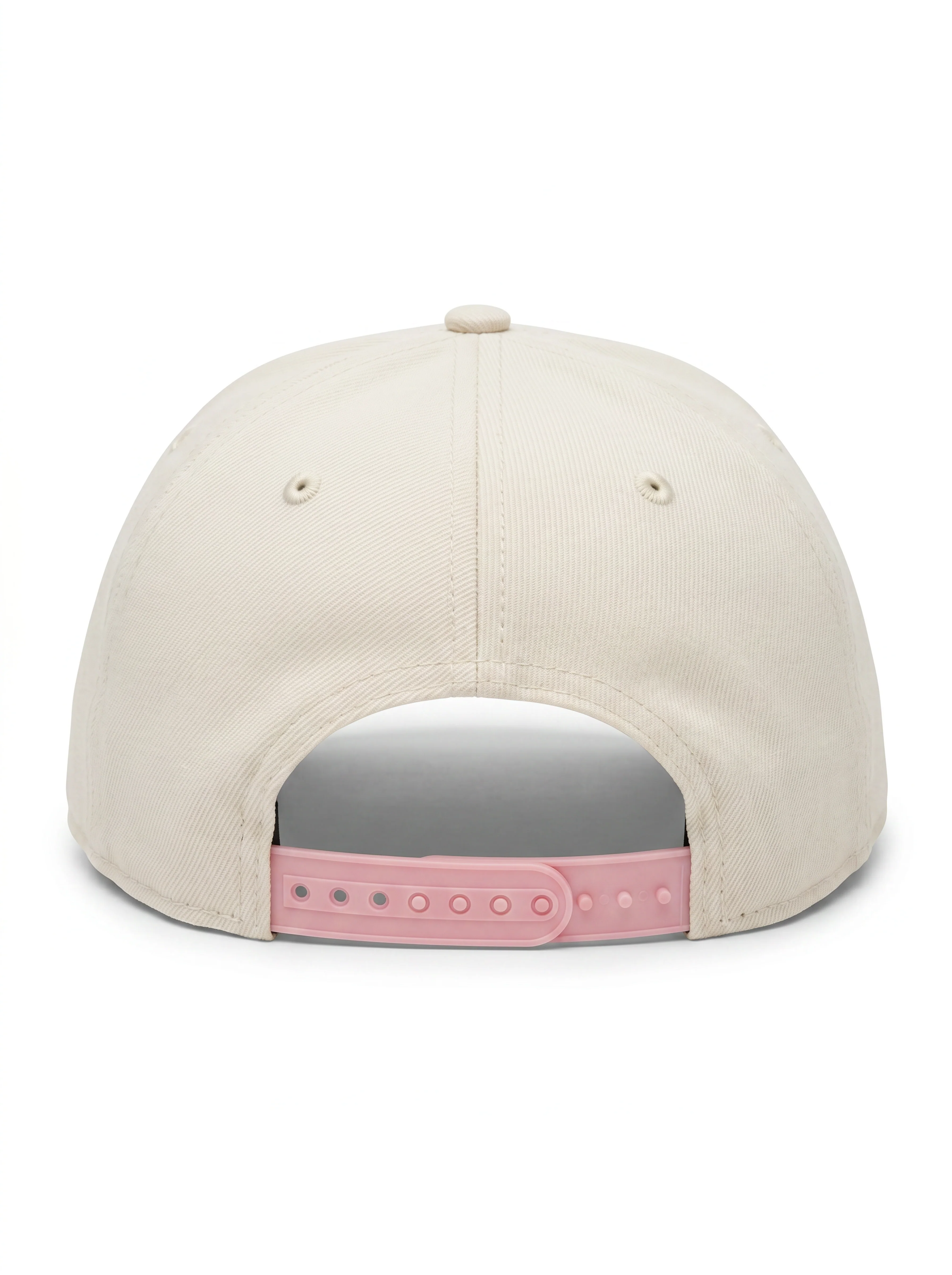 New Era 940 M-Crown Cream and Pink Chip Logo Hat - Image 3
