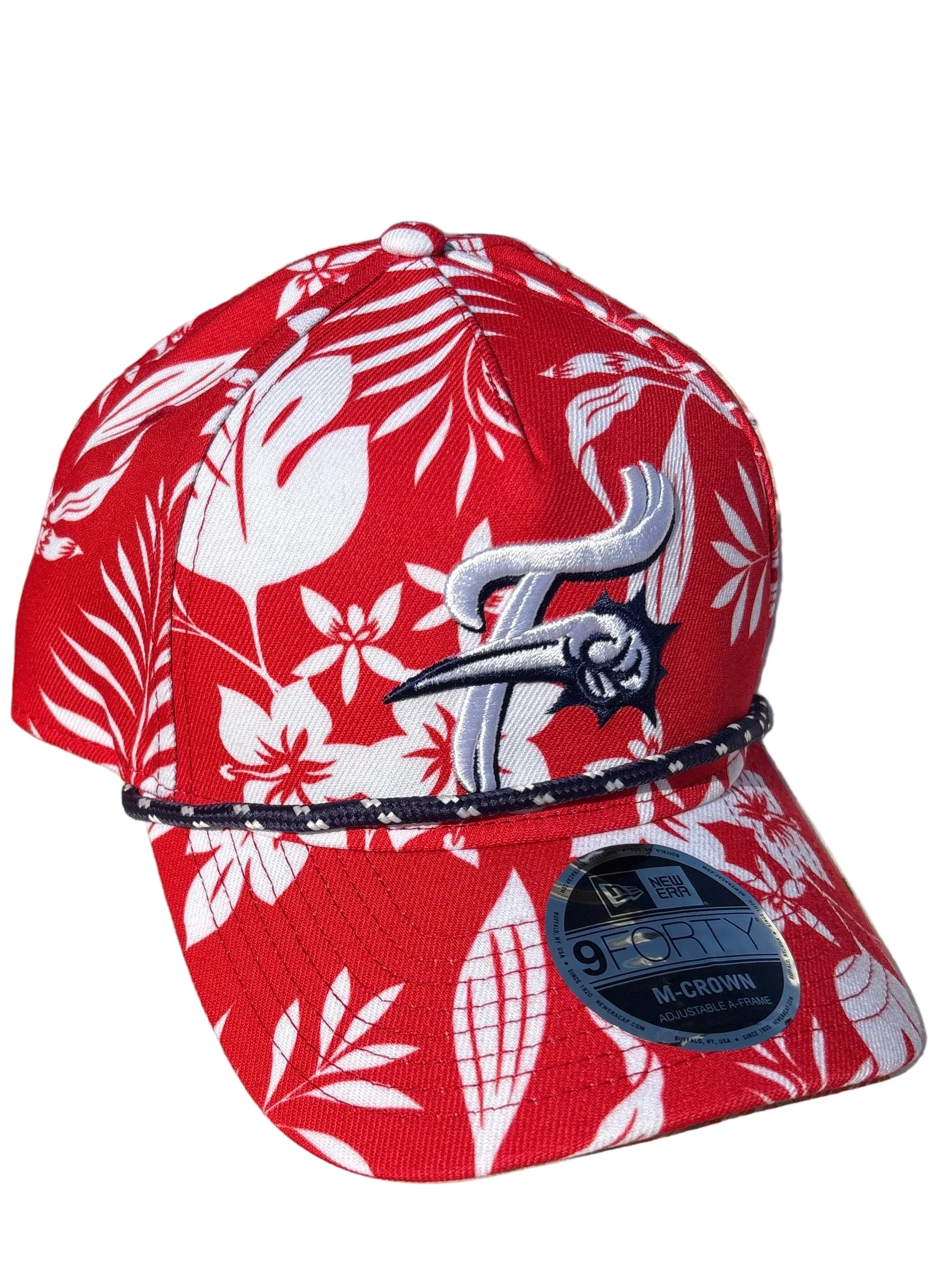 New Era 9Forty M-Crown Red/White Floral F-Fist Snapback Hat