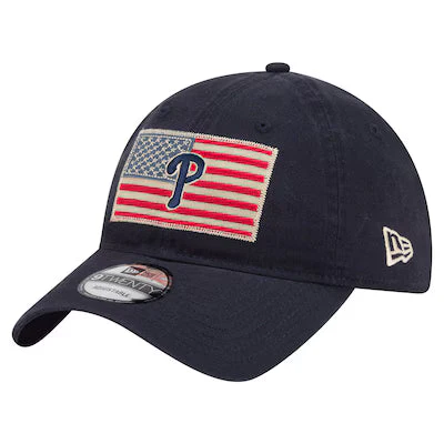 New Era 9Twenty Philadelphia Phillies Vintage Flag Navy Adjustable Hat