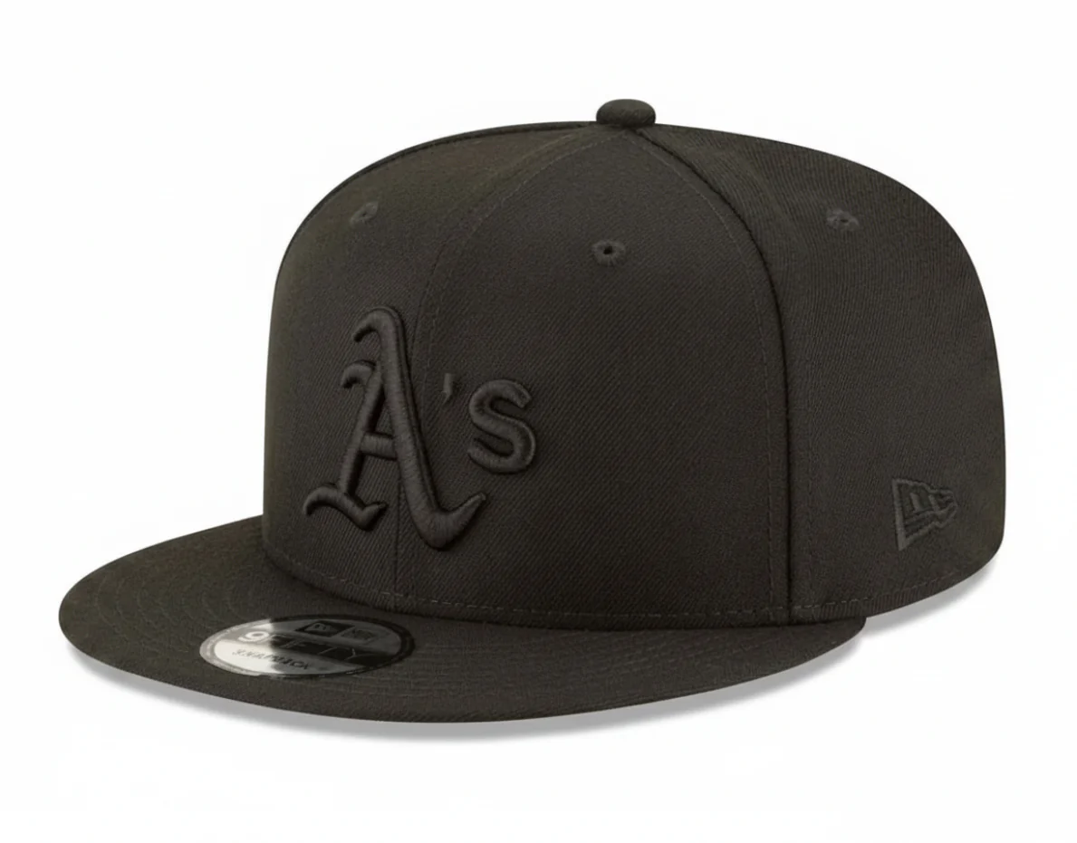 New Era Athletics Black/Black 9FIFTY Snapback Hat