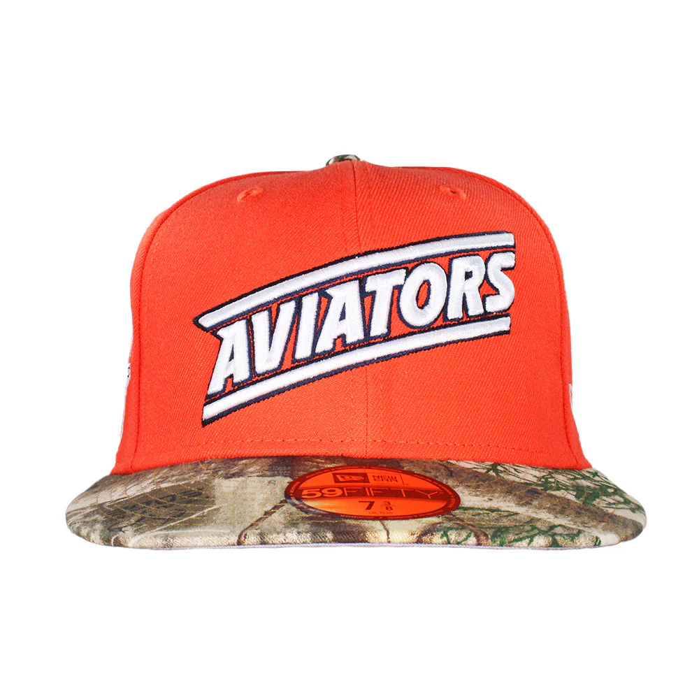 New Era Aviators Orange/Realtree Camo 59FIFTY Fitted Hat - Image 2