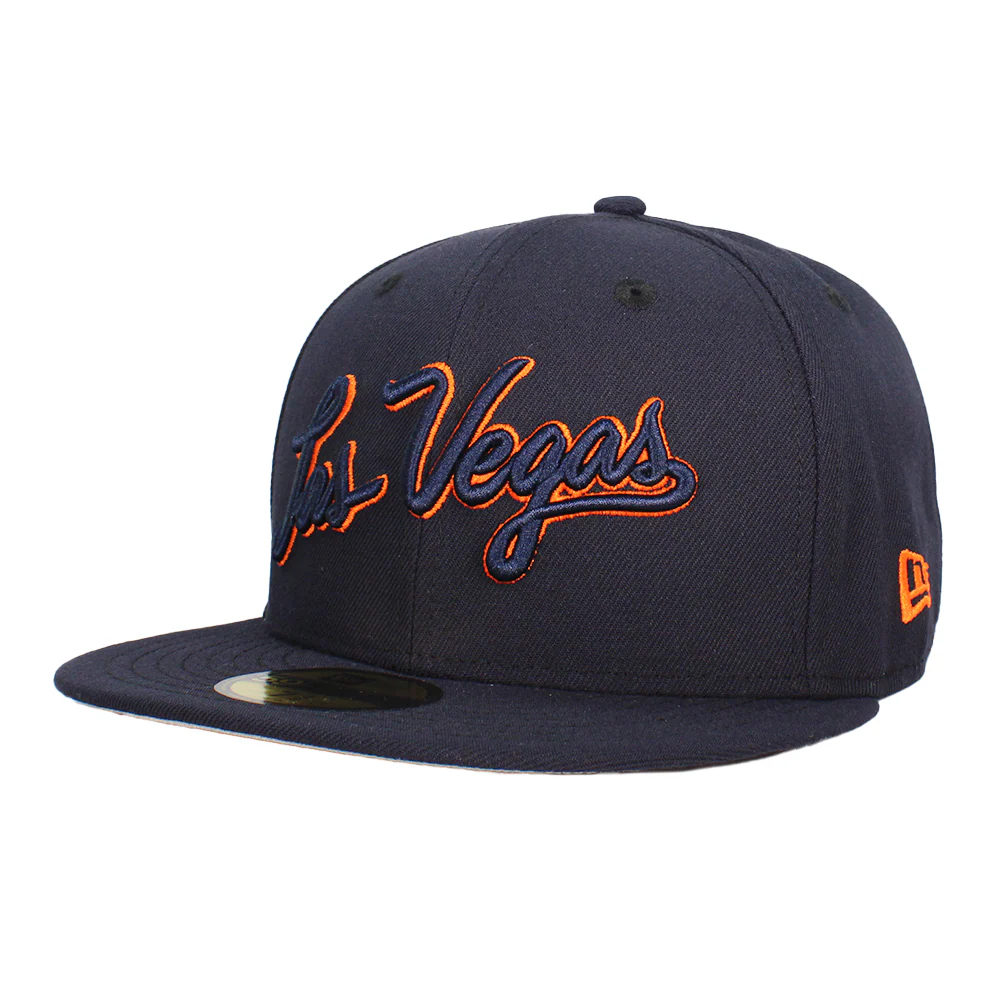 New Era Las Vegas Script Navy/Orange 59FIFTY Fitted Hat