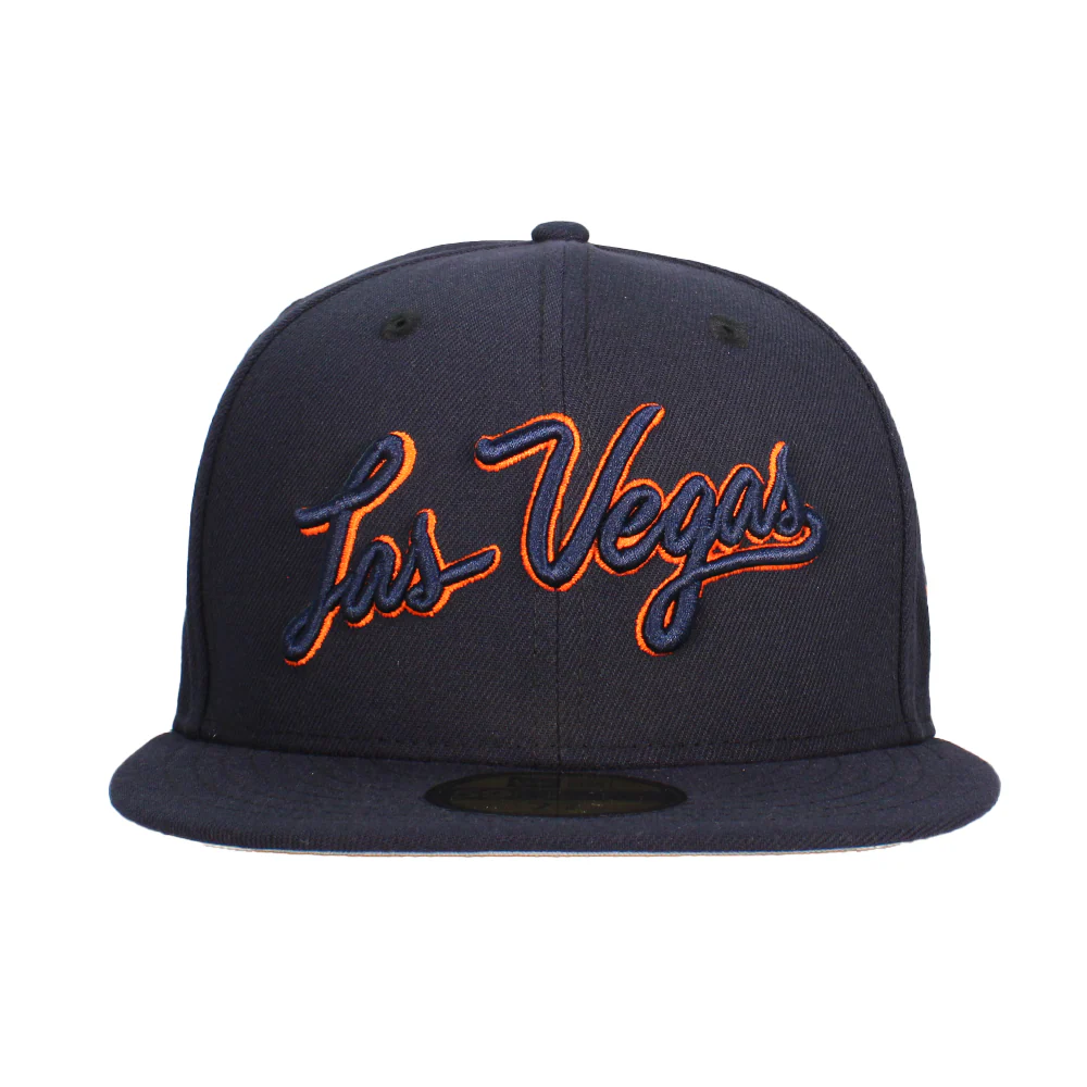 New Era Las Vegas Script Navy/Orange 59FIFTY Fitted Hat - Image 2