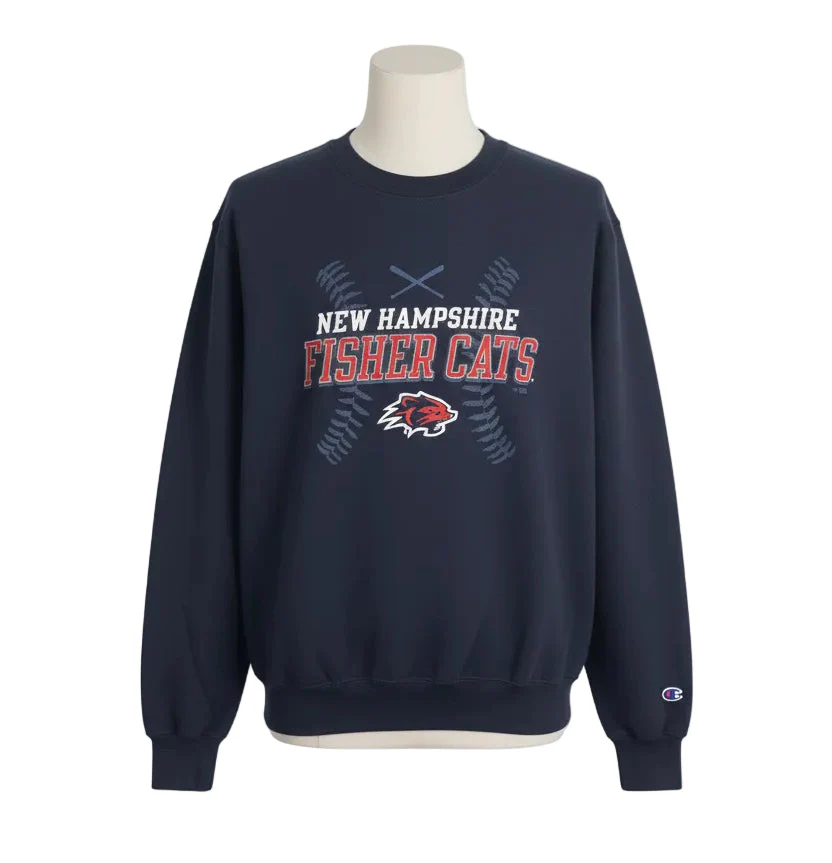 New Hampshire Fisher Cats Champion Kids Powerblend Crew Navy