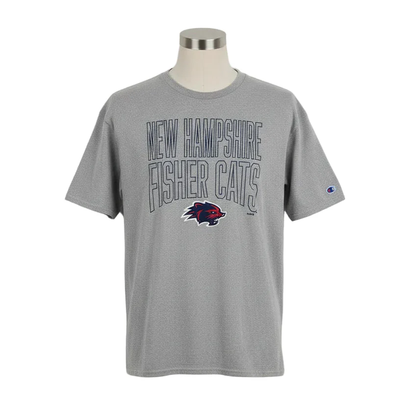 New Hampshire Fisher Cats Mens Champion Bowtie T-Shirt Grey