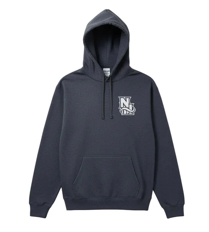 New Hampshire Fisher Cats Mens Distressed Fleece Hoodie Navy